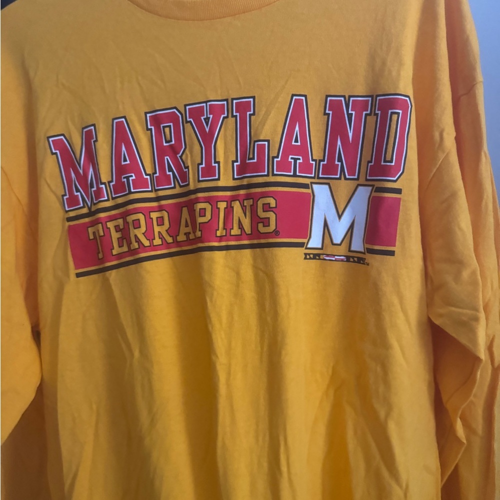 Blue 84 Yellow Long Sleeve Maryland Terrapins Tee
